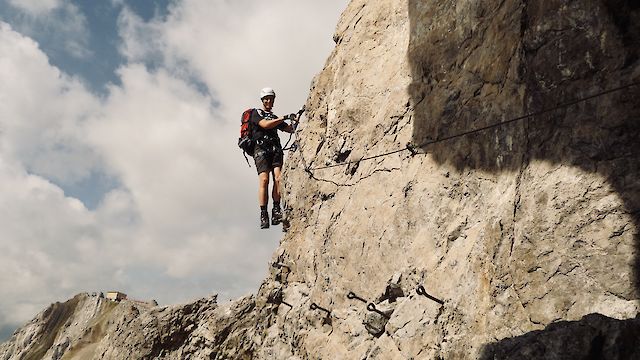 Tobias Brixle beim Klettern